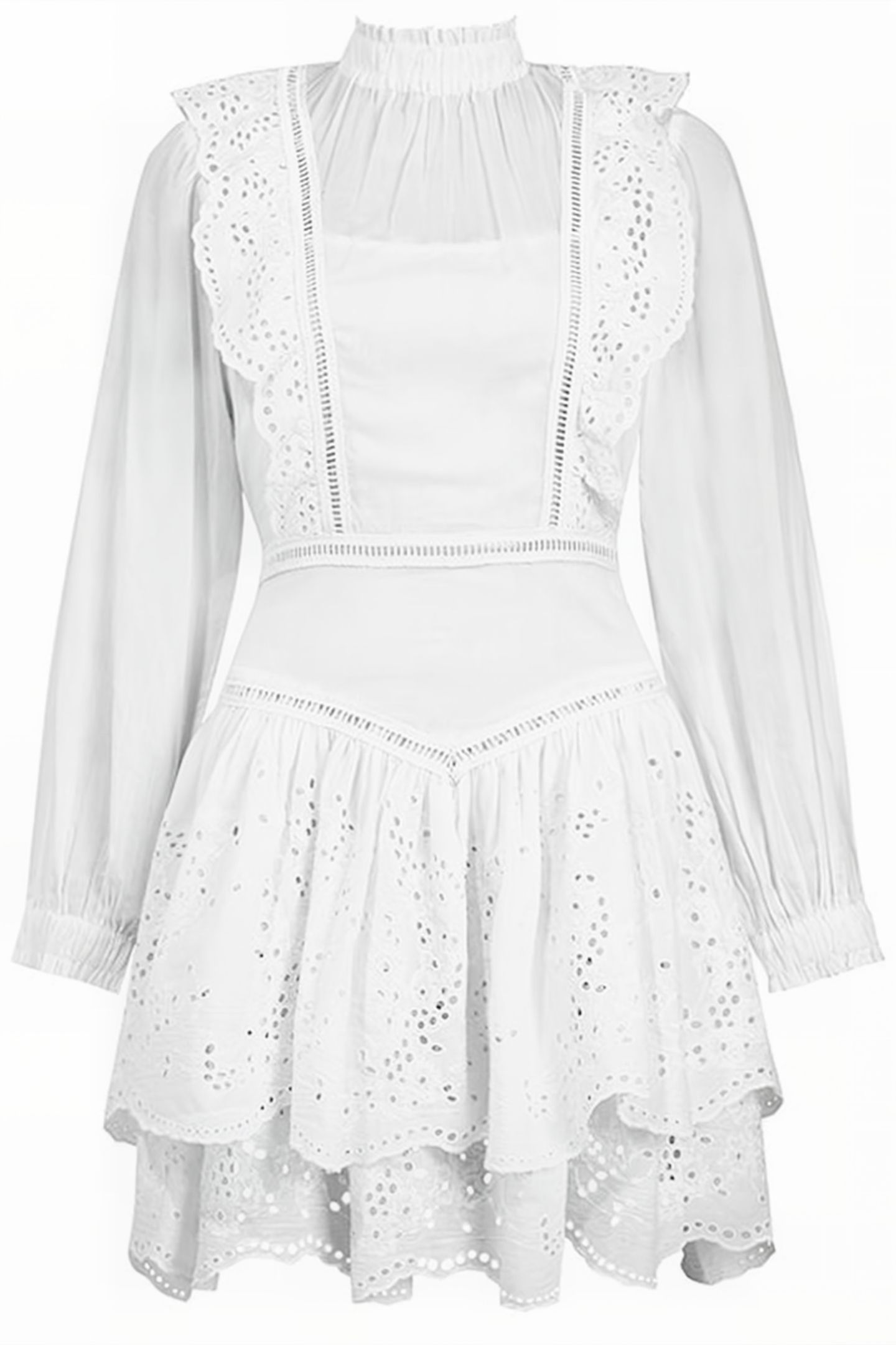 AISLYN BROIDERIE DRESS CHALK WHITE 6