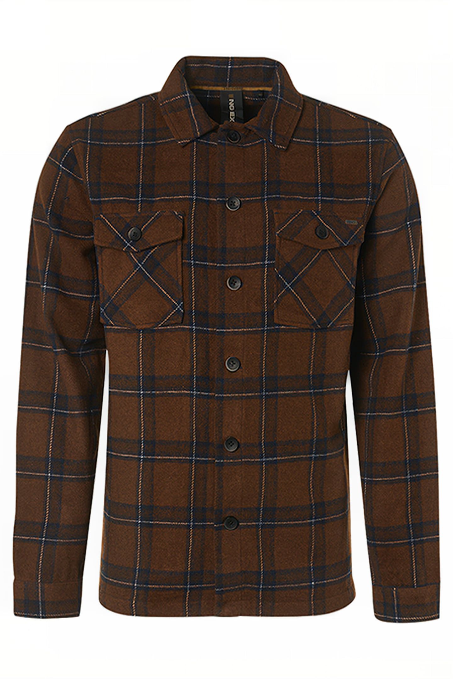 OVERSHIRT BUTTON CLOSURE CHECK WITH WOOL CAMEL 1