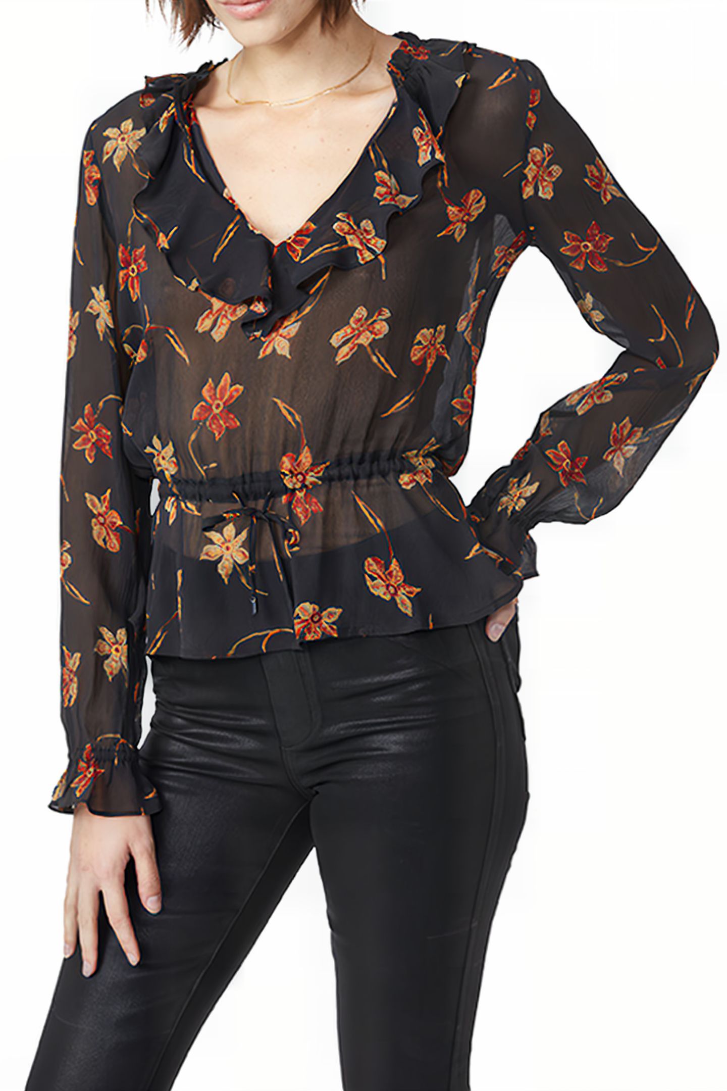 NATHALIE BLOUSE BLACK MULTI 4