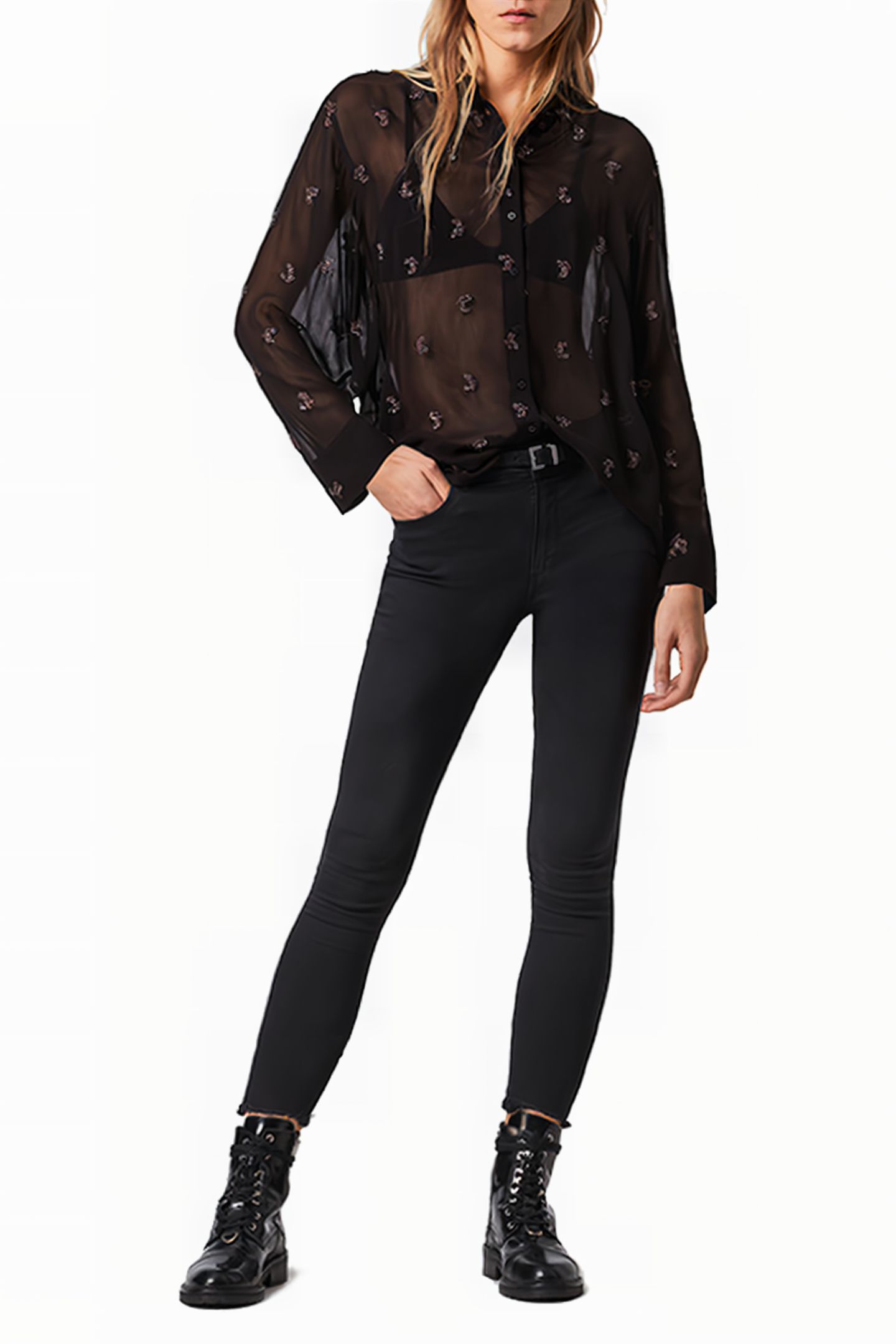 MARIANNA SNAKE SHIRT BLACK 3