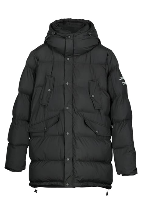 THE STORM PARKA LOGO ON SLEEVE JET BLACK 1