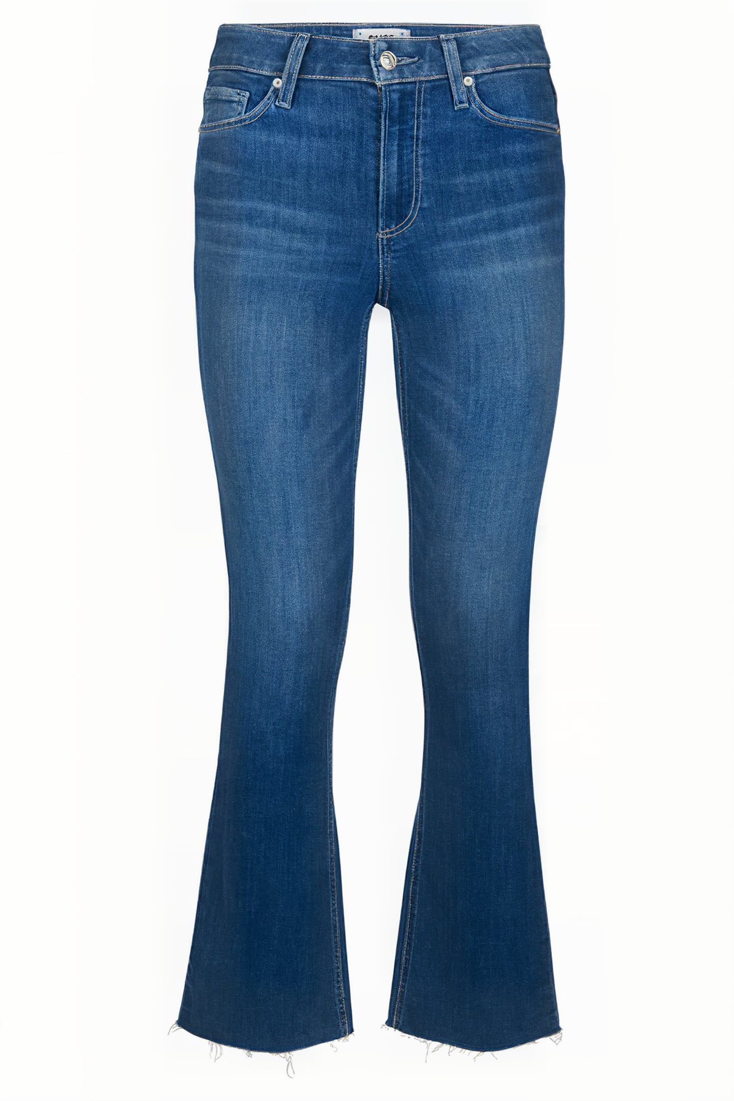 COLETTE CROP FLARE RAW HEM HYDRANGEA DISTRESSED 1