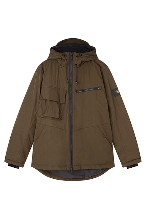WADDED DUAL POCKET JACKET WITH FACE GUARD OLIVE 5