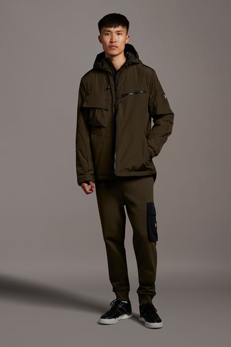 WADDED DUAL POCKET JACKET WITH FACE GUARD OLIVE 3