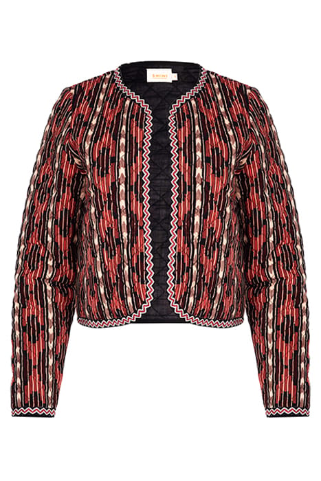 LADIES COLOMBO JACKET ICAT LUREX MERLOT RED 1