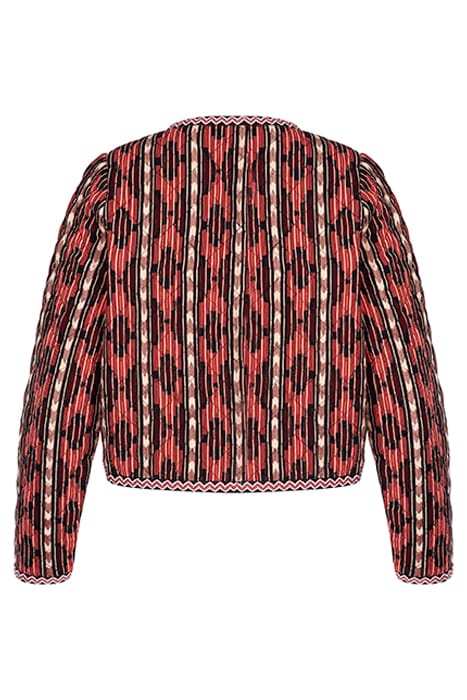 LADIES COLOMBO JACKET ICAT LUREX MERLOT RED 6