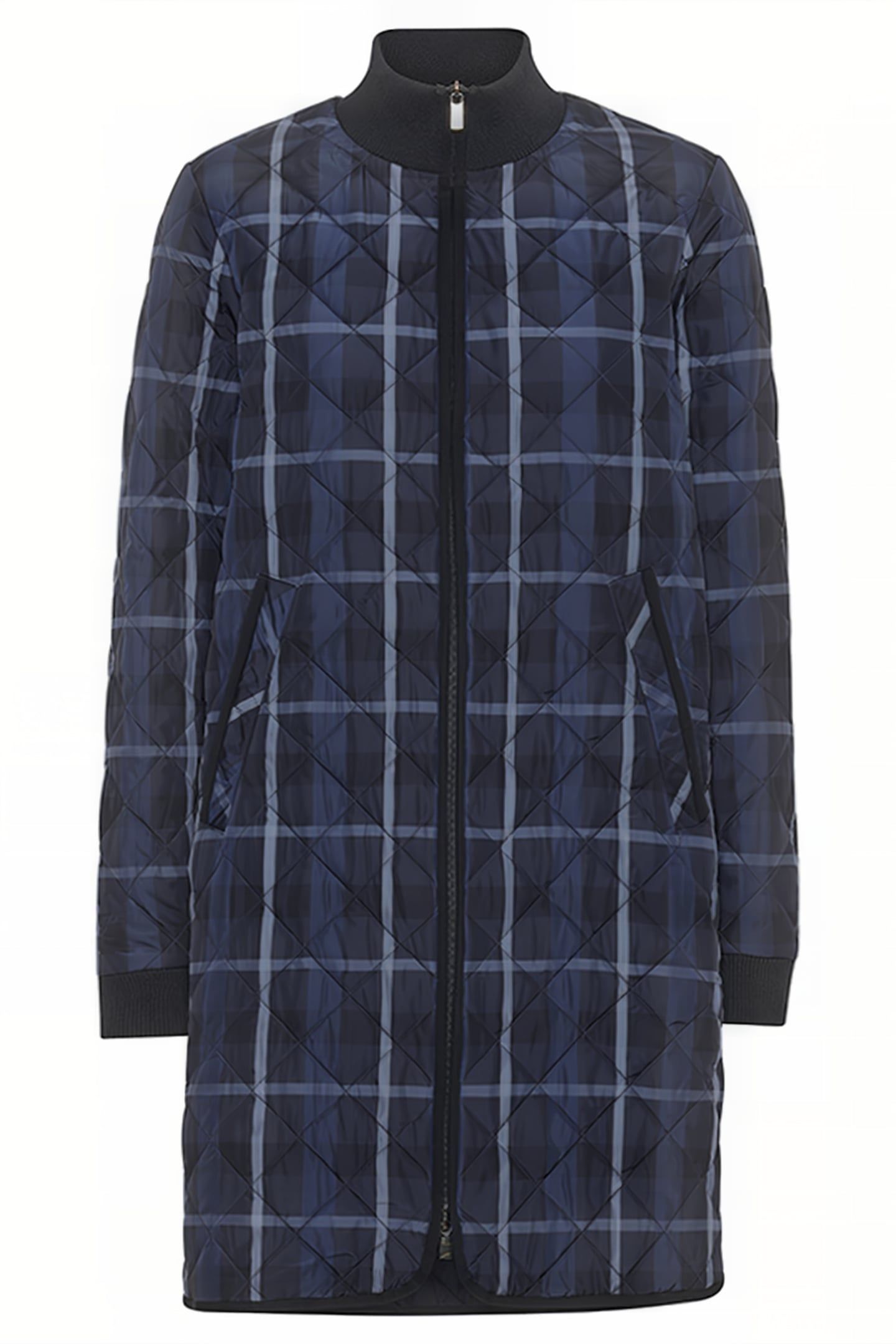 10 ART06TARTAN PADDED COAT TRUE NAVY 1