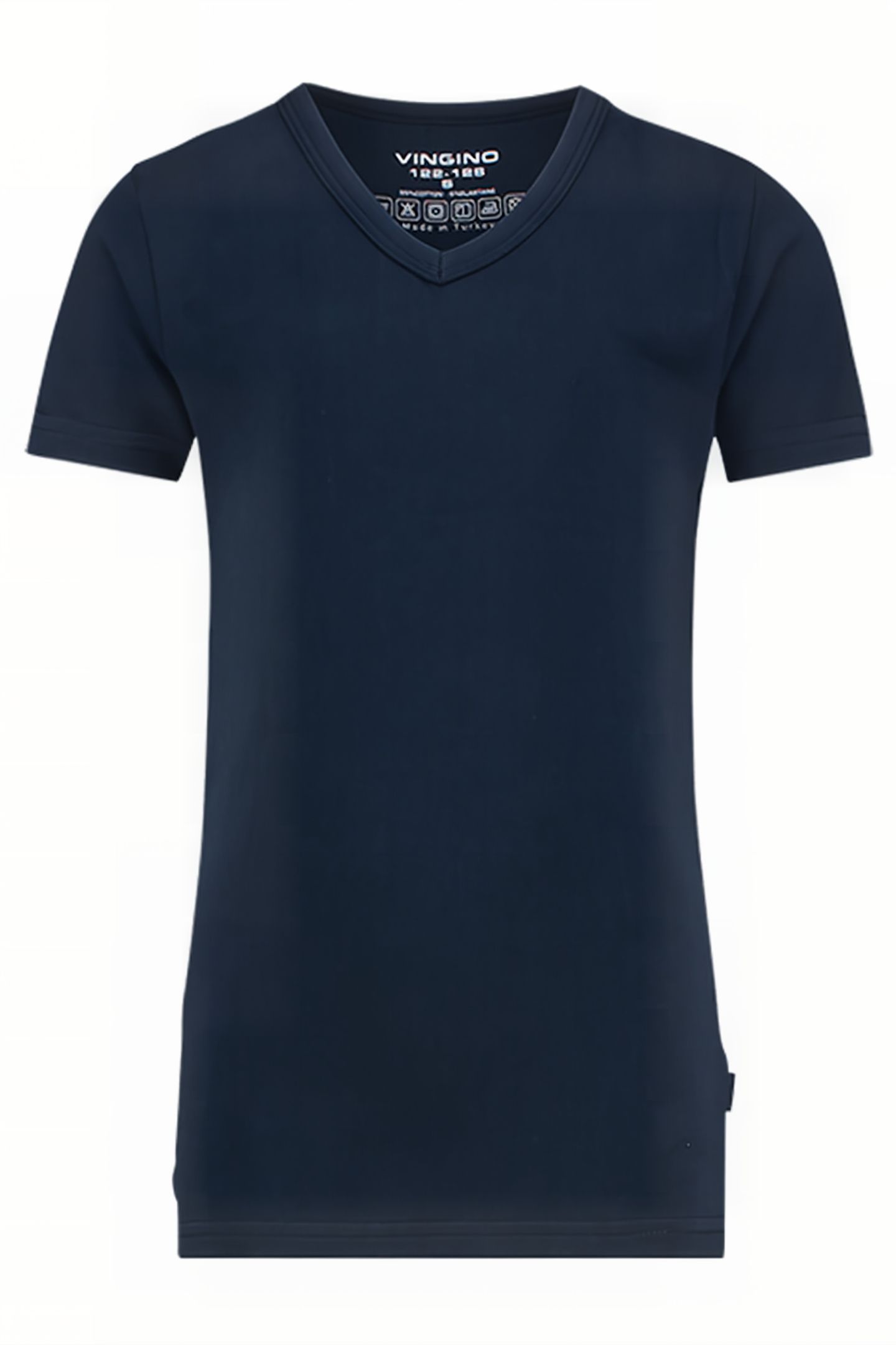 SHORT SLEEVE V NECK TS BOYS DARK BLUE 1