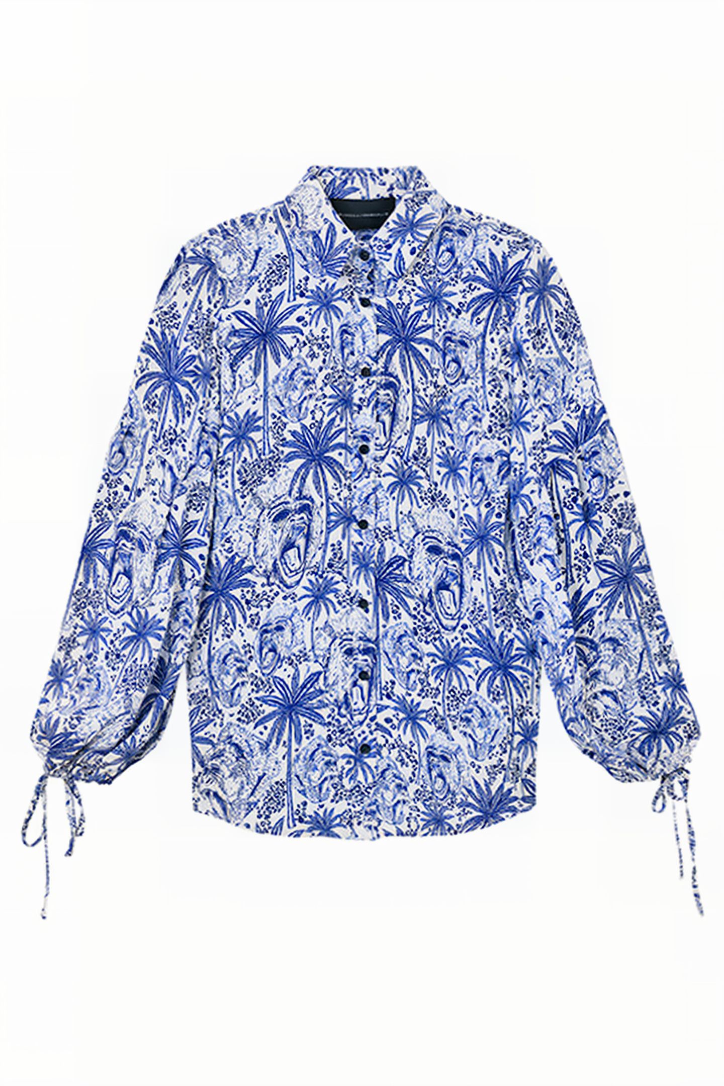 VOLUMINOUS-SLEEVE BLOUSE MONKEY PRINT 4