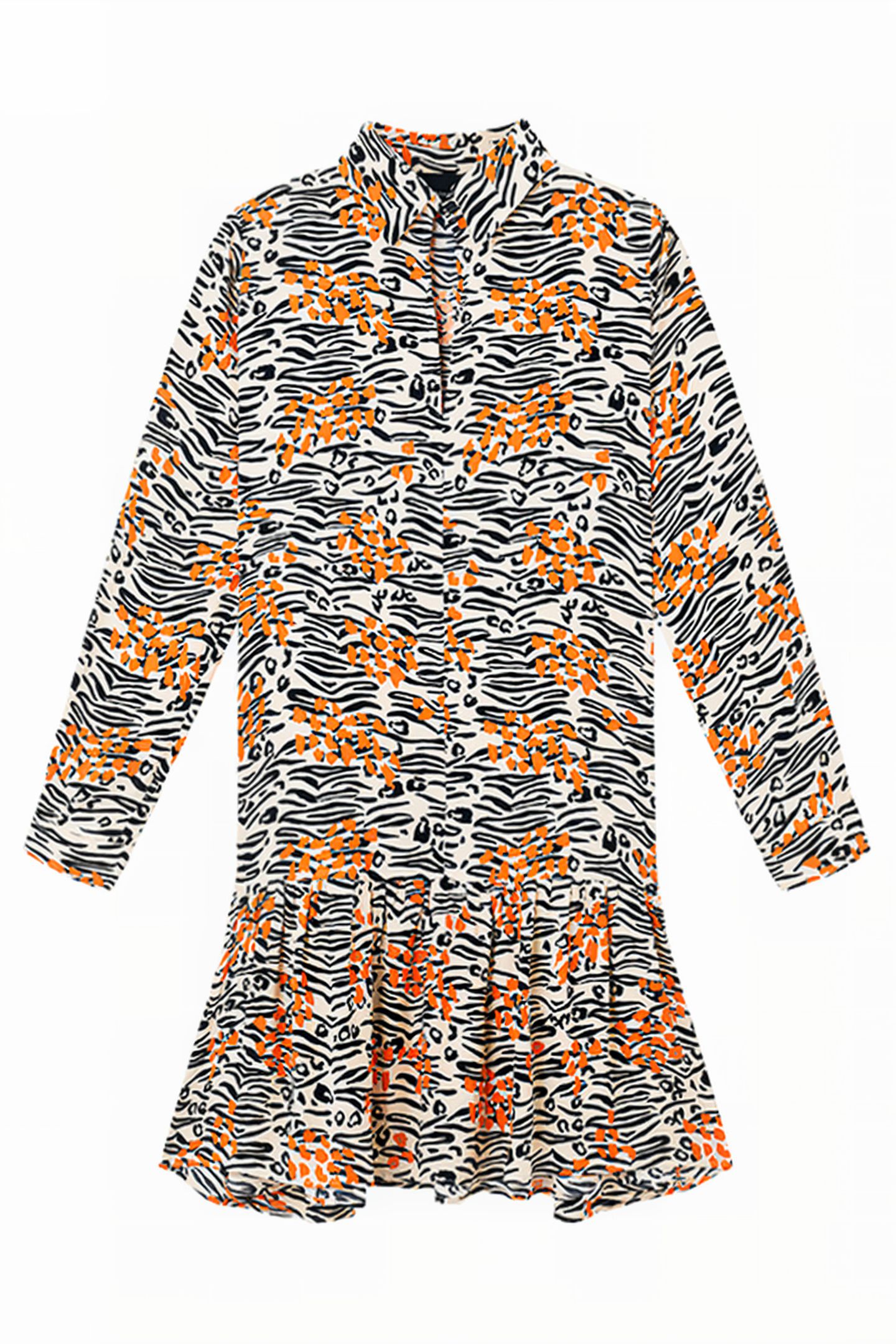 VOLANT DRESS WILD PRINT ORANGE 3
