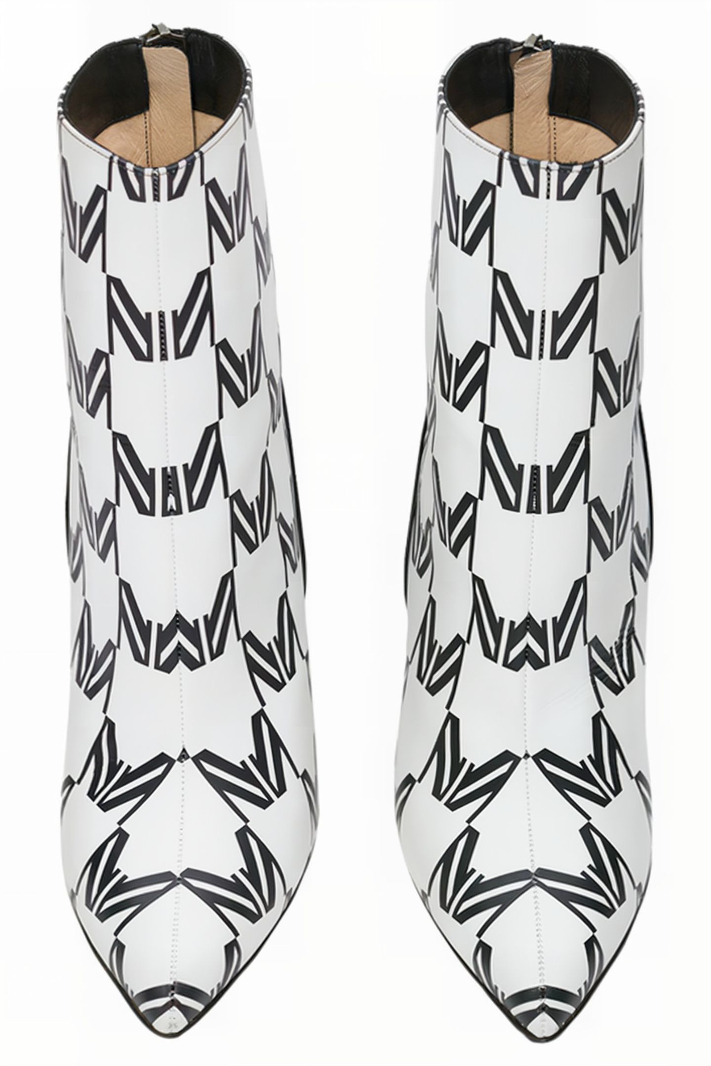 PRINTED ANKLE BOOTS BLACK/WHITE LOGO PRINT 3