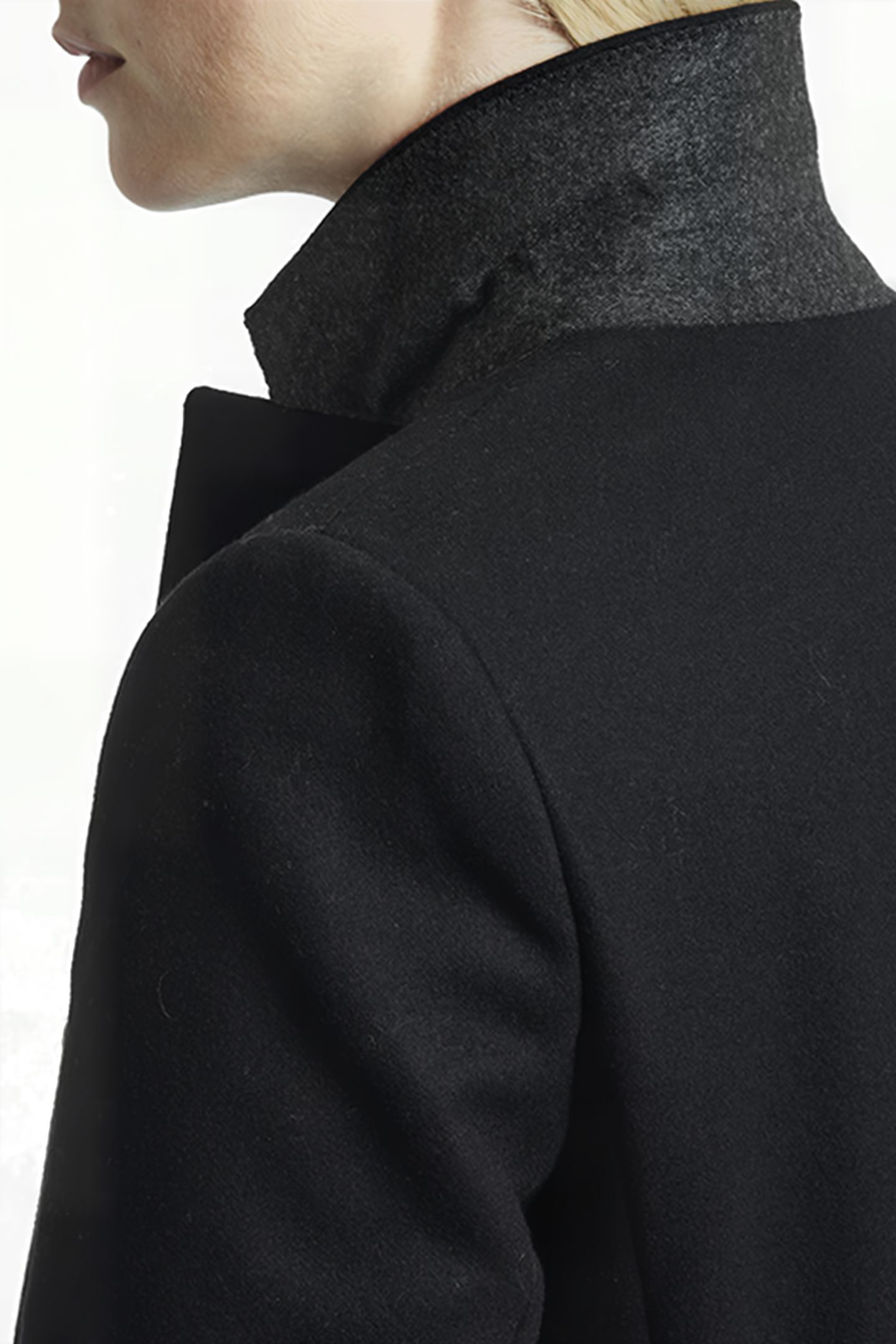 FT PLATFM FELT SMART COAT BLACK 3