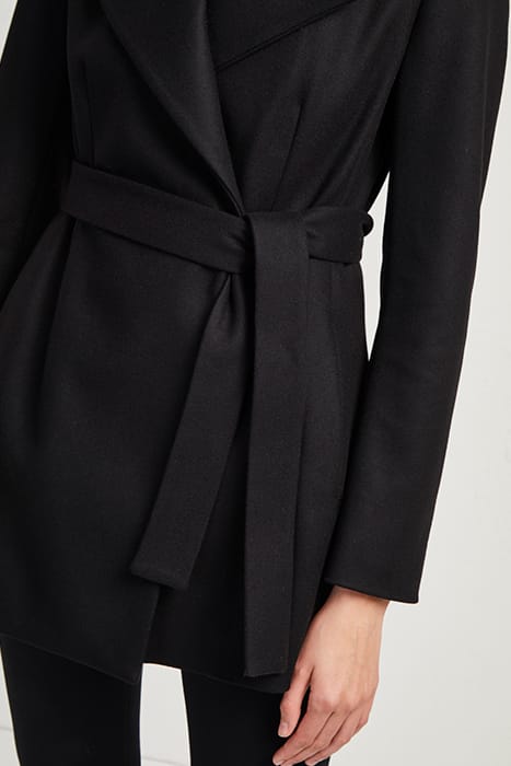 FT PLATFM FELT CROSSOVER COAT BLACK 4