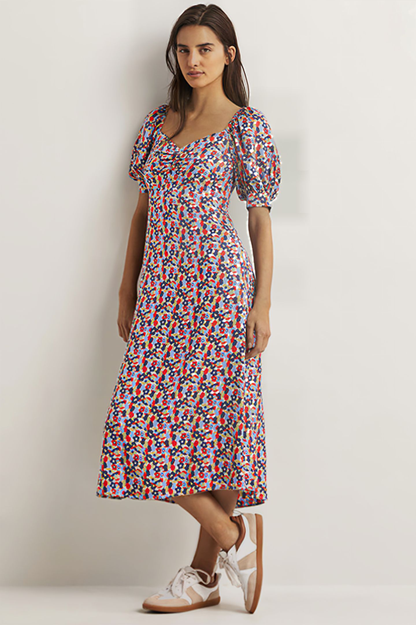 SWEETHEART MIDI TEA DRESS MUL 1