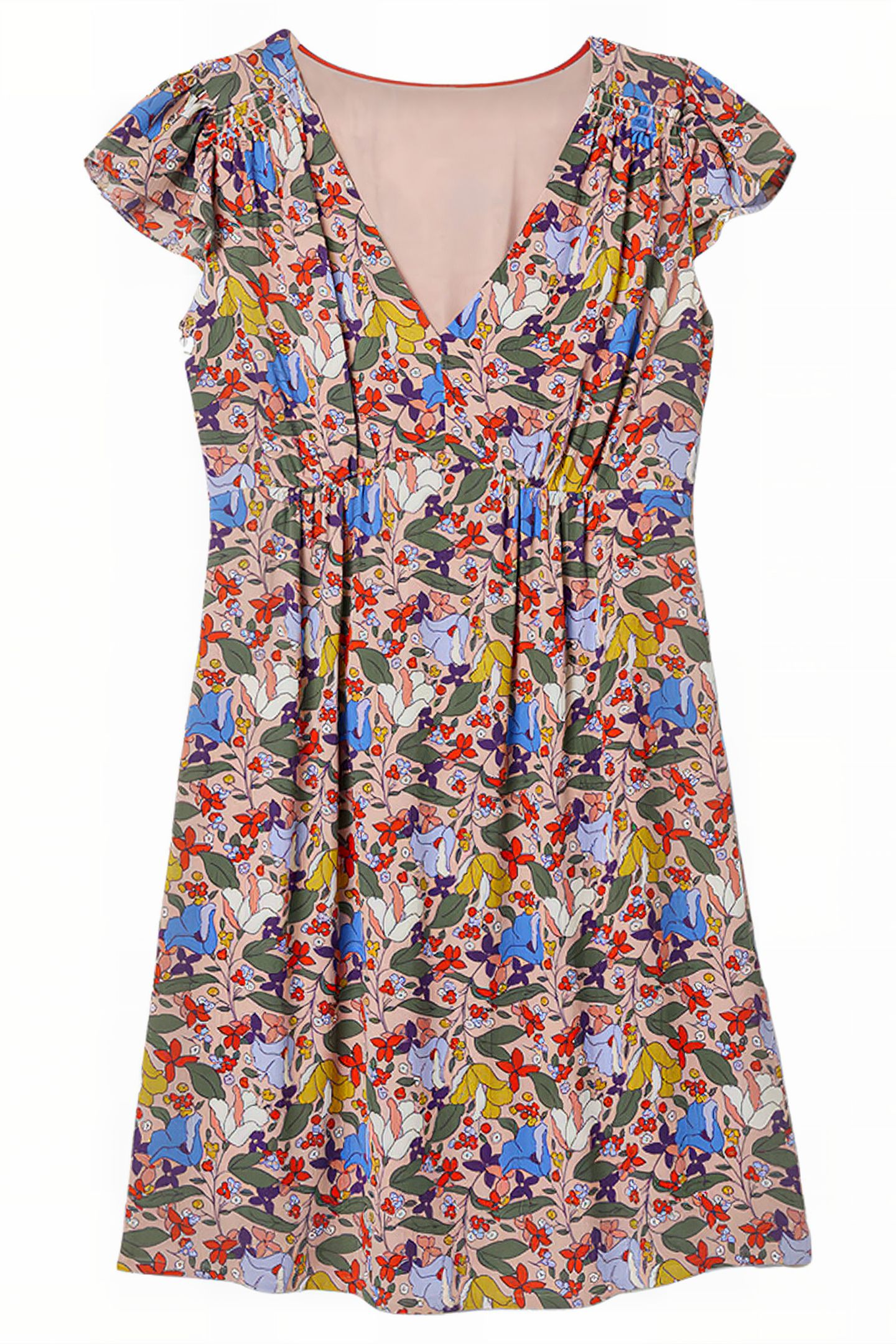 GRACE FLUTTER SLEEVE DRESS PNK 7