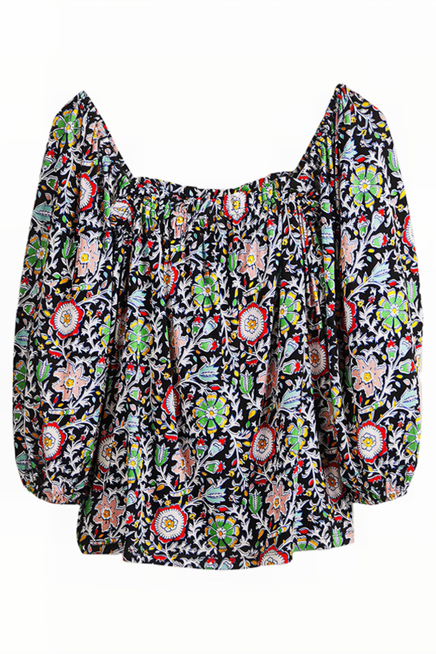 SQUARE NECK SWING JERSEY TOP CHK 5