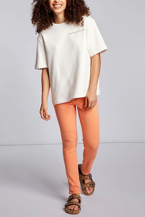 ORGANIC FELPA SWEAT T-SHIRT BUTTERMILK 1