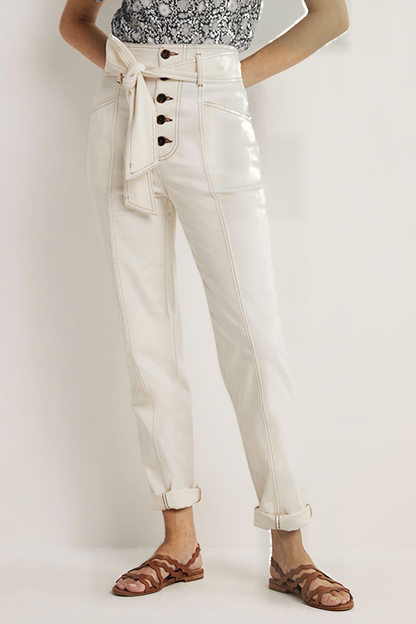 BELTED HIGH RISE JEANS ECR 1