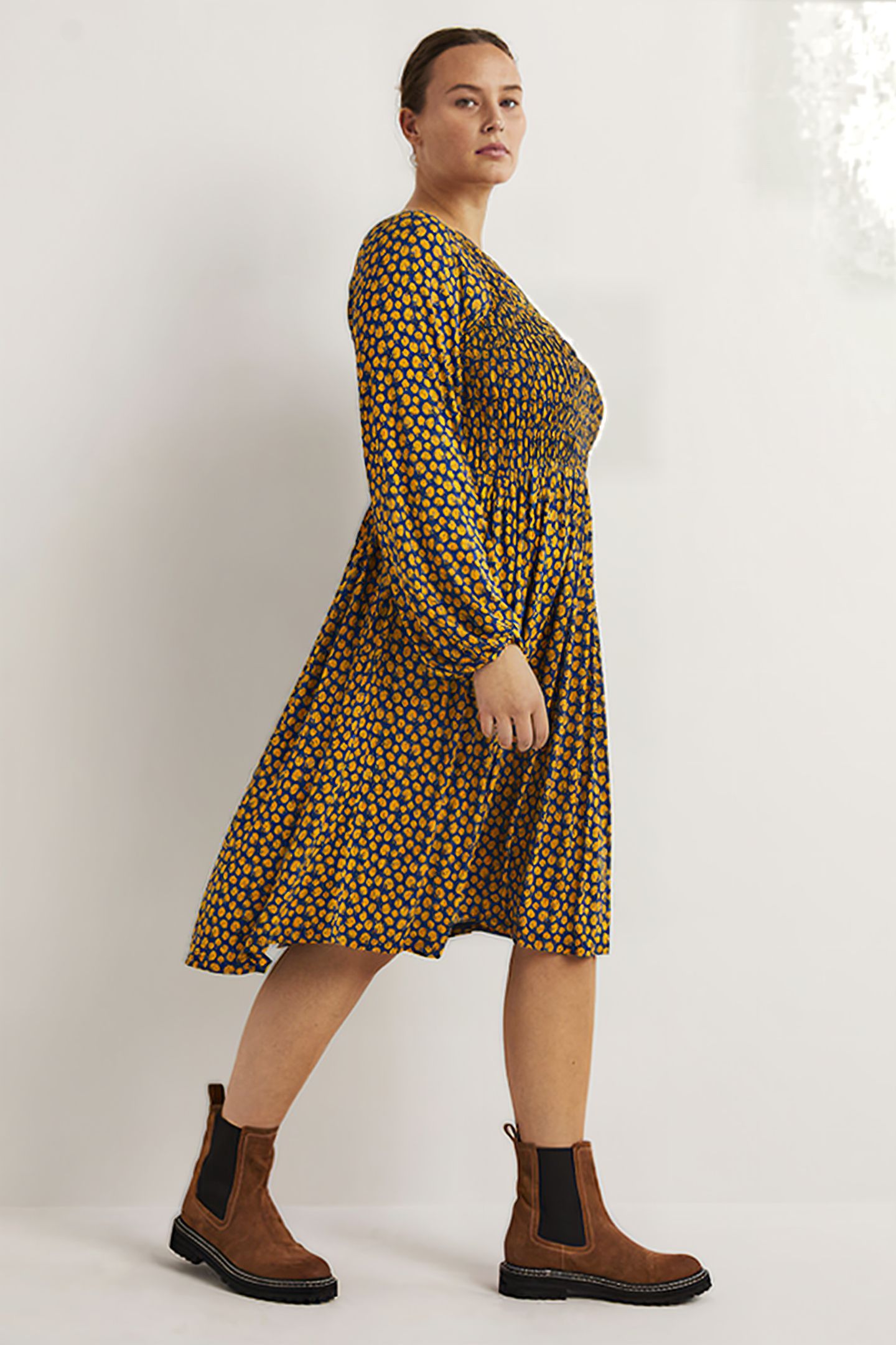 SMOCKED BODICE JERSEY DRESS DCM 3