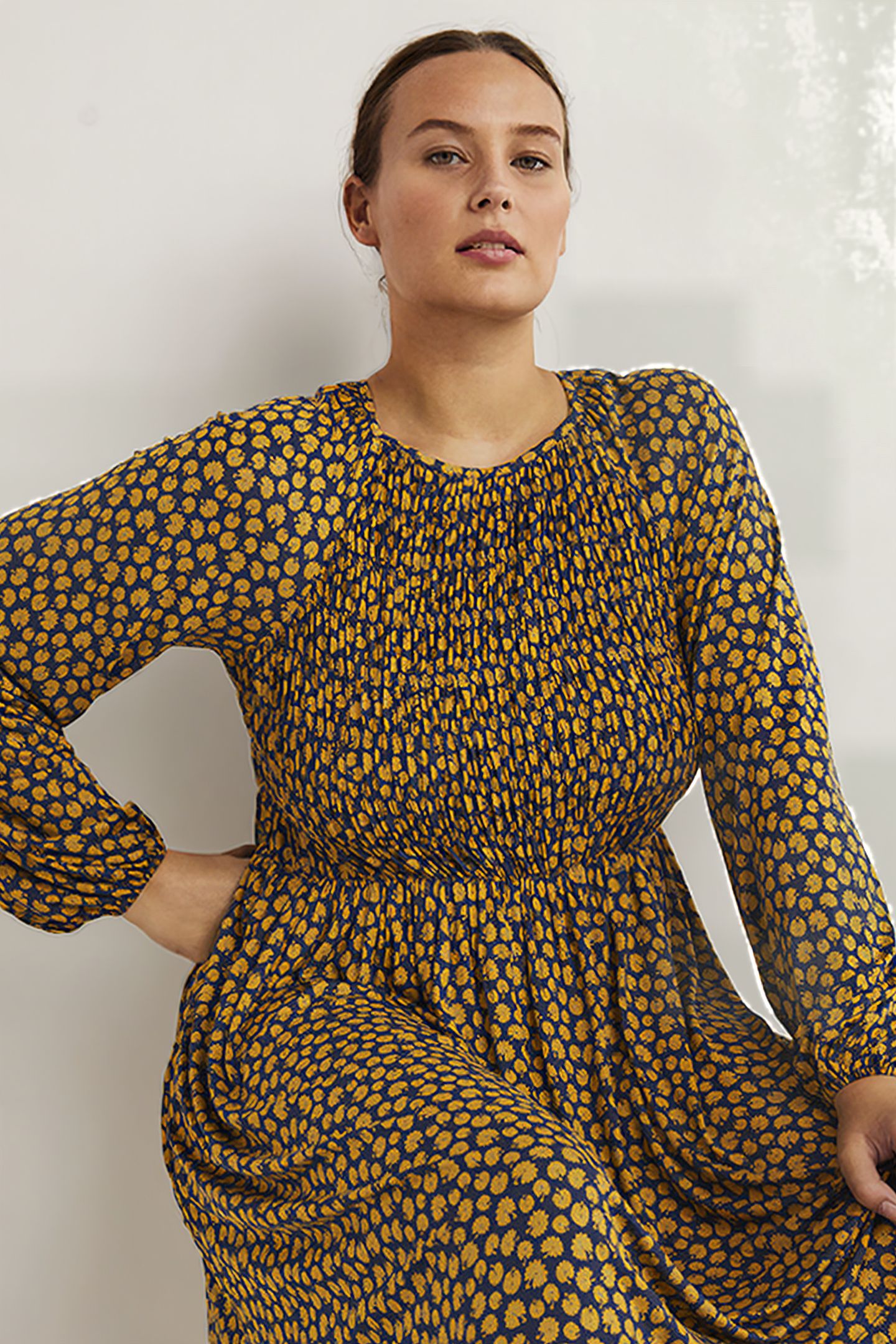 SMOCKED BODICE JERSEY DRESS DCM 4
