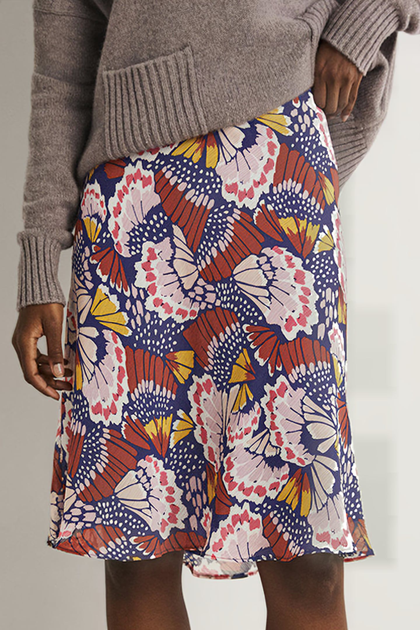 CRINKLE BIAS-CUT SKIRT MPT 1