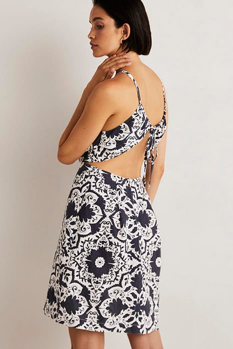 BACK DETAIL MINI DRESS NVY 3