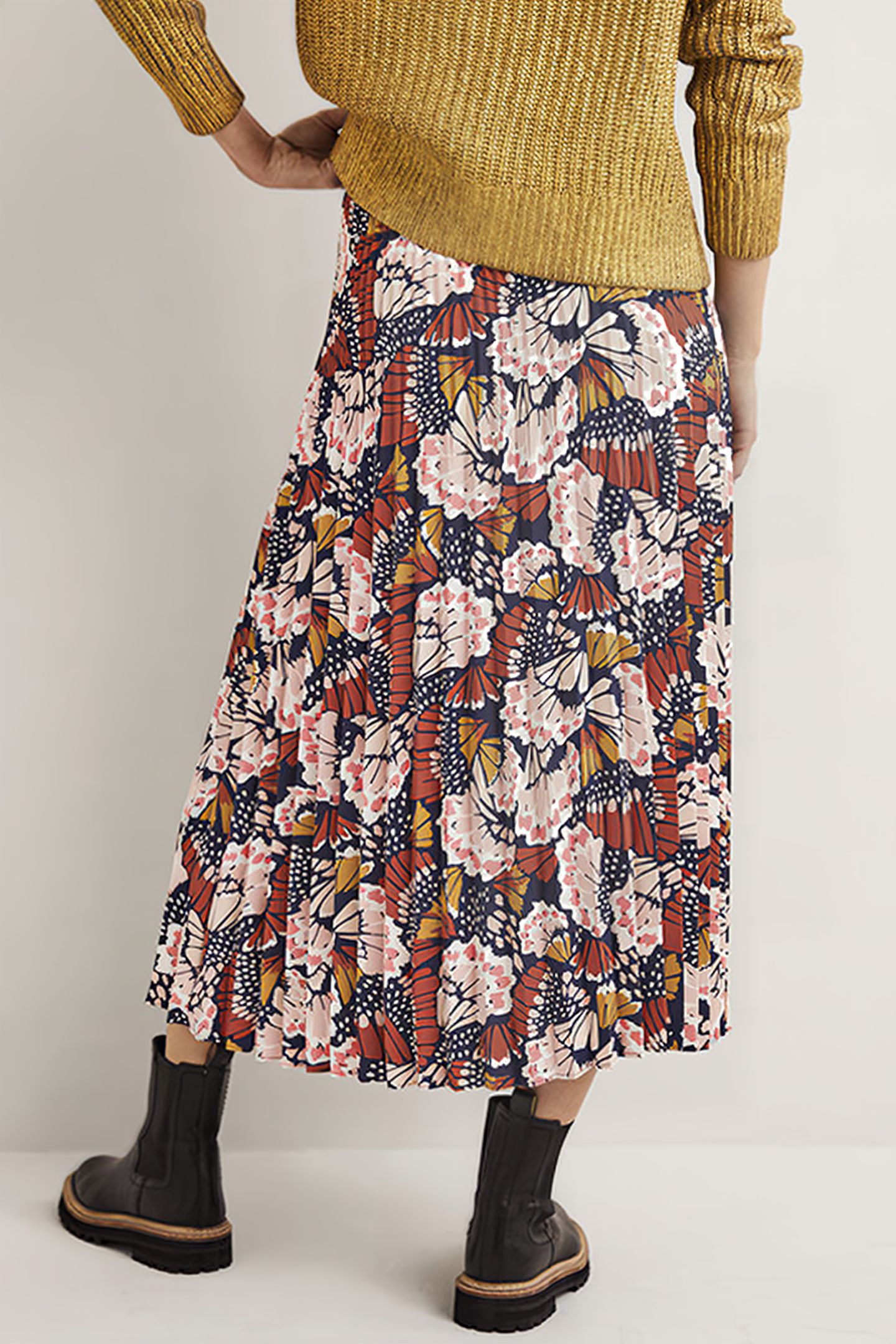 PLEATED CREPE MIDI SKIRT MPT 2