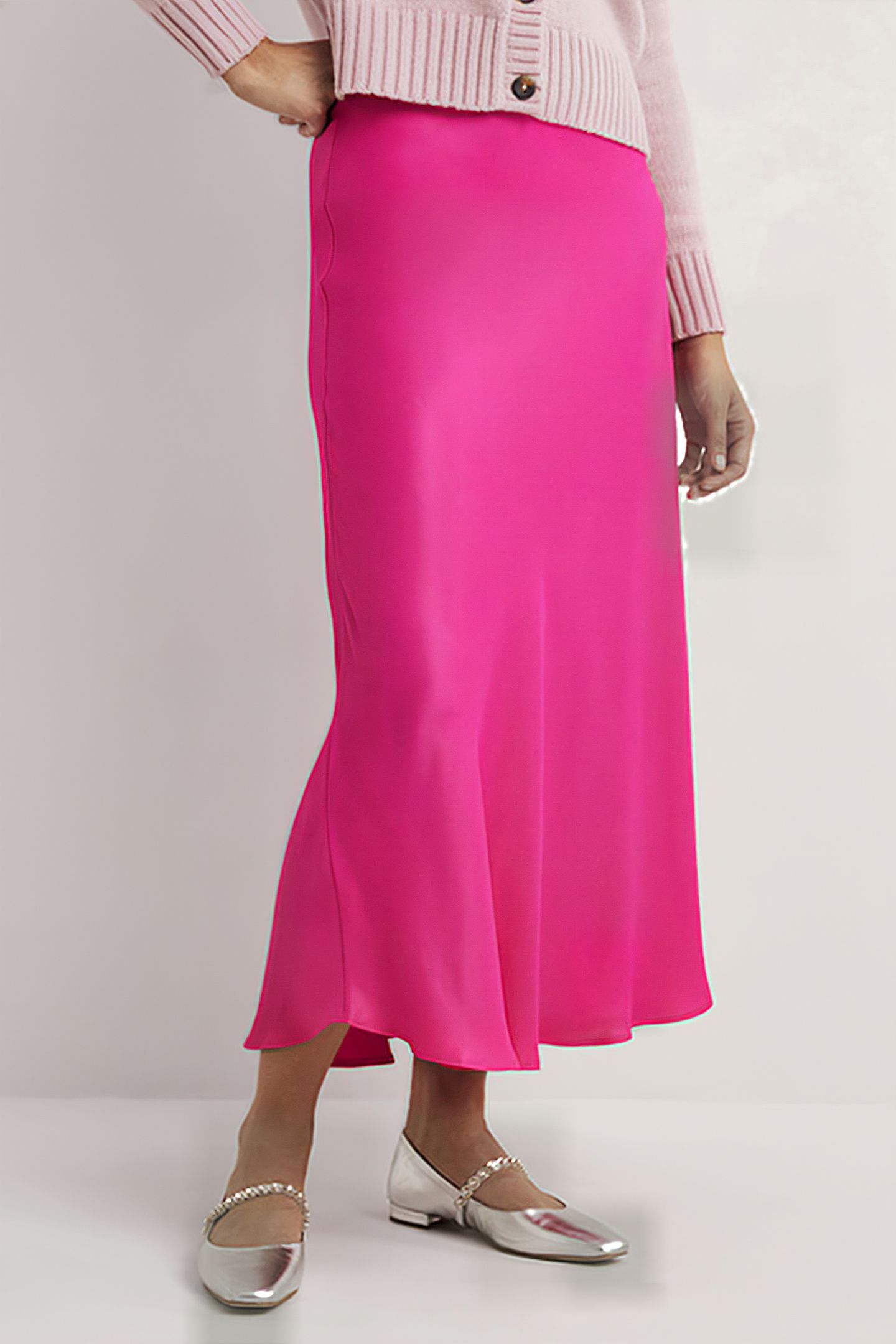 SATIN BIAS-CUT MIDI SKIRT BPK 1
