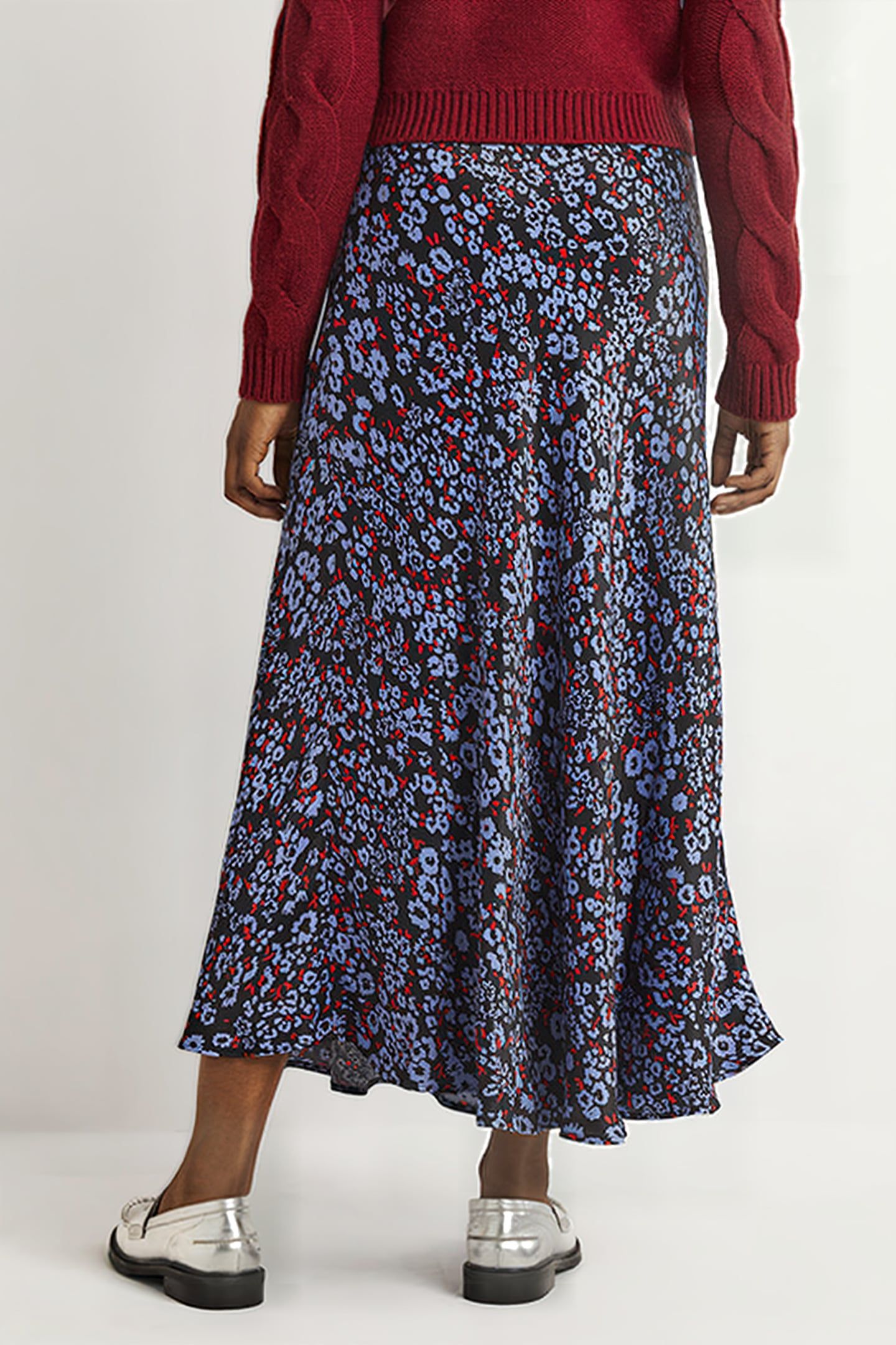 SATIN BIAS-CUT MIDI SKIRT MUL 2