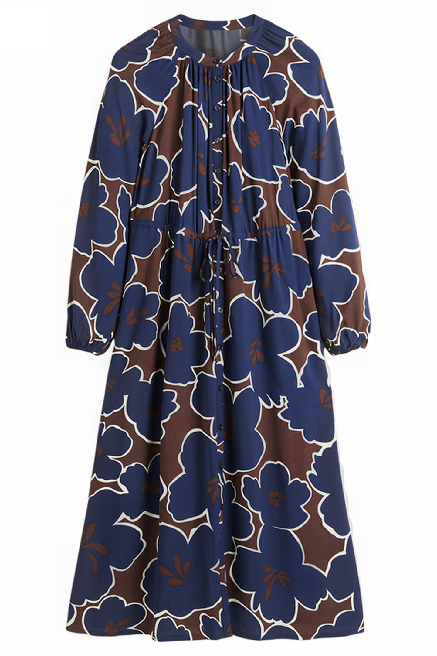 TIE WAIST DETAIL MIDI DRESS NVY 5