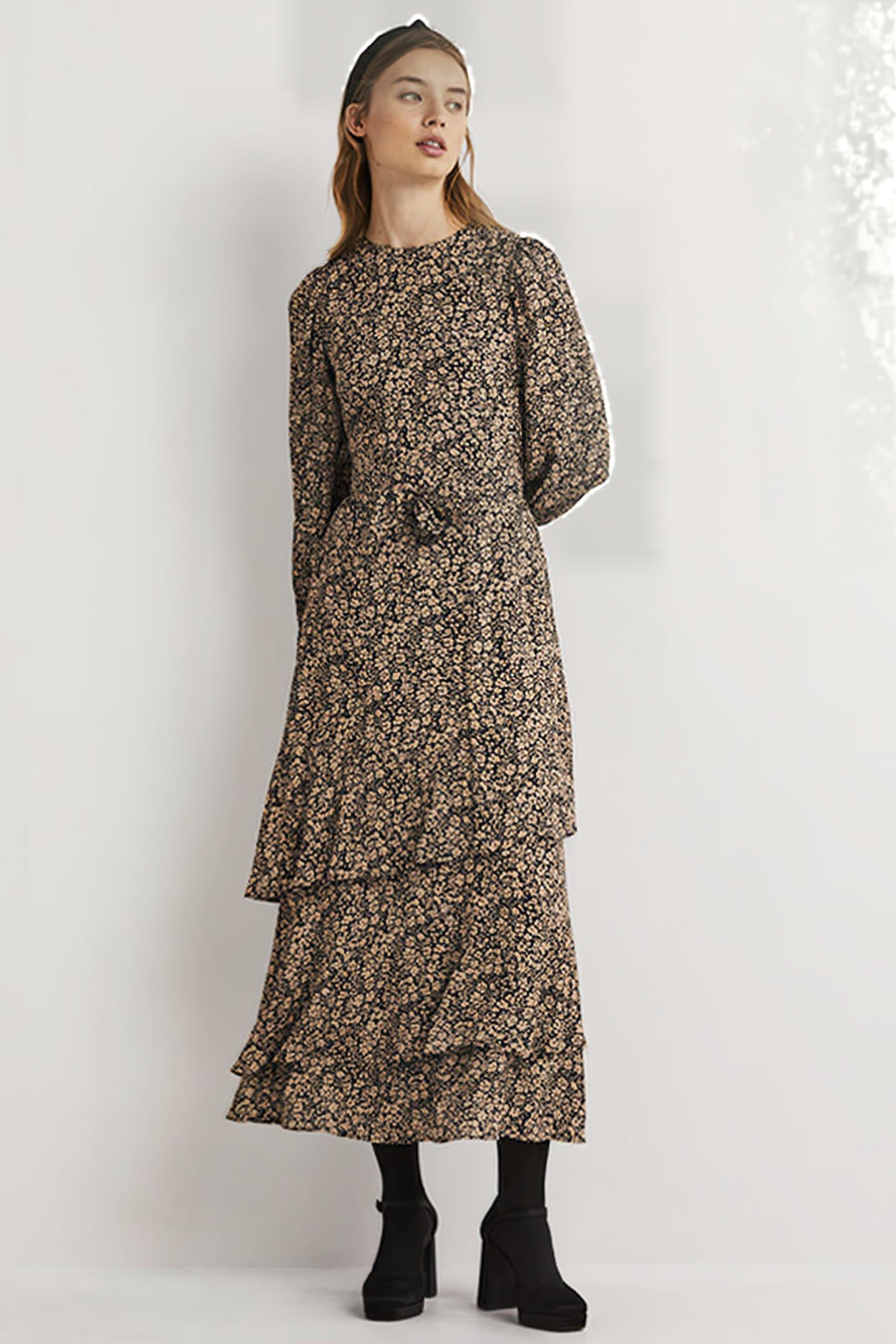 TIERED MULTI RUFFLE MAXI DRESS SND 1