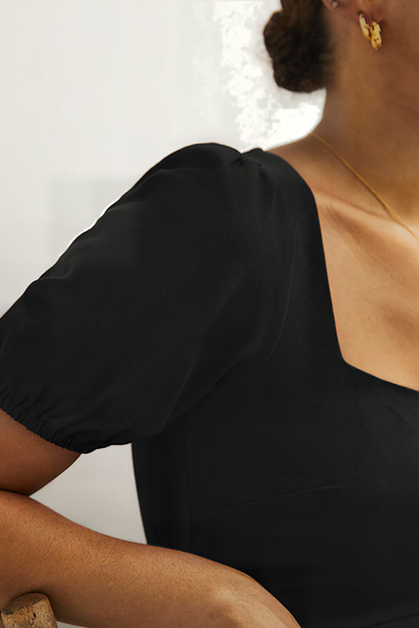 SHORT SLEEVE JERSEY MIDI DRESS BLK 4