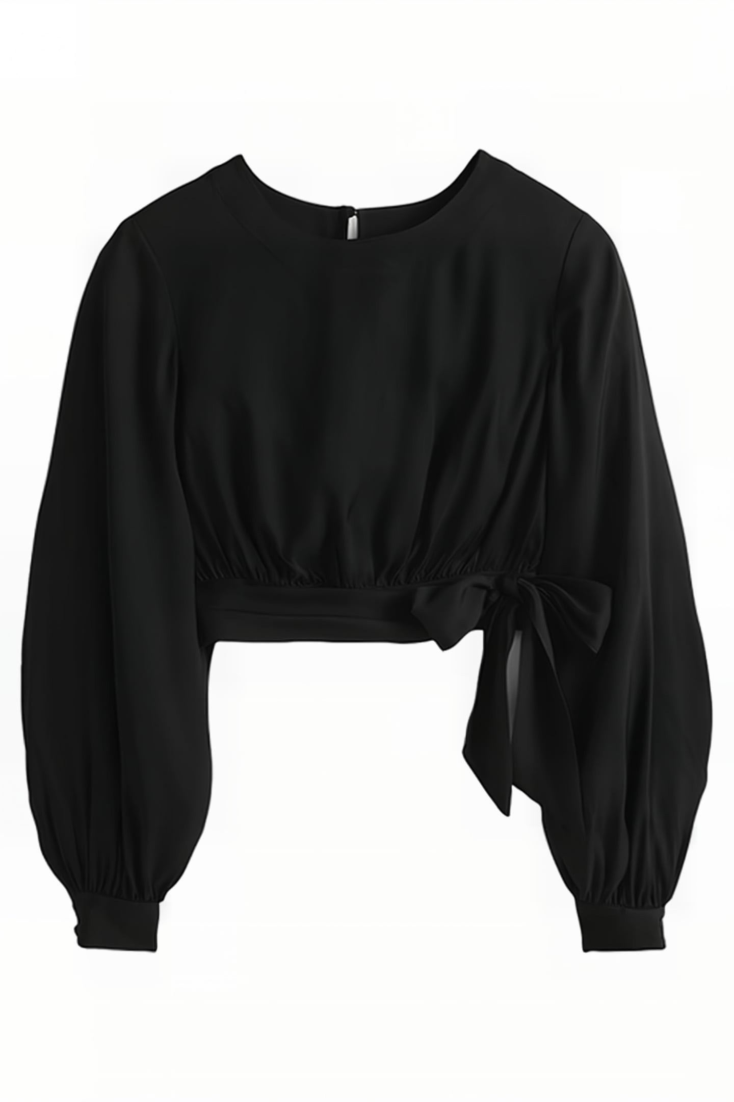 LONG SLEEVE CROP TOP BLK 5