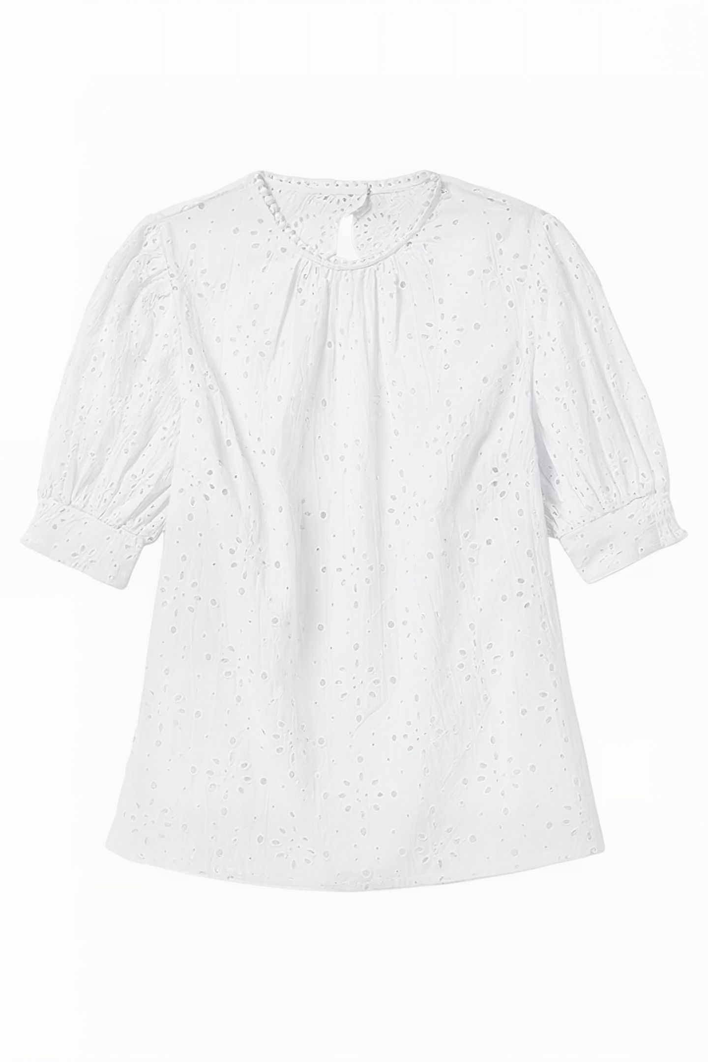 BRODERIE CUT-OUT DETAIL TOP WHT 3
