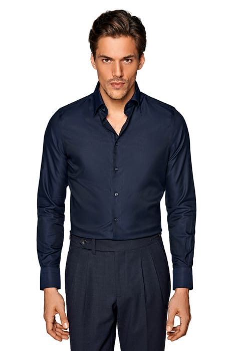 Navy Royal Oxford Slim Fit Shirt 1