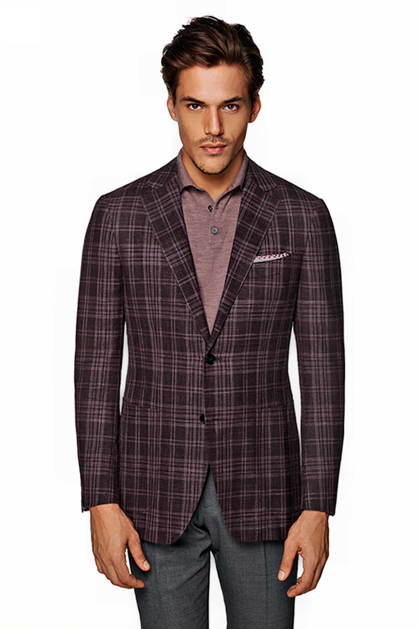 PURPLE CHECKED HAVANA BLAZER 1