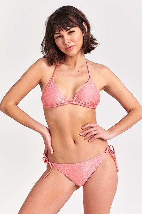 LADIES LIZ BIKINI SET TEXTURED LEOPARD STRUCTURE STRAWBERRY 2
