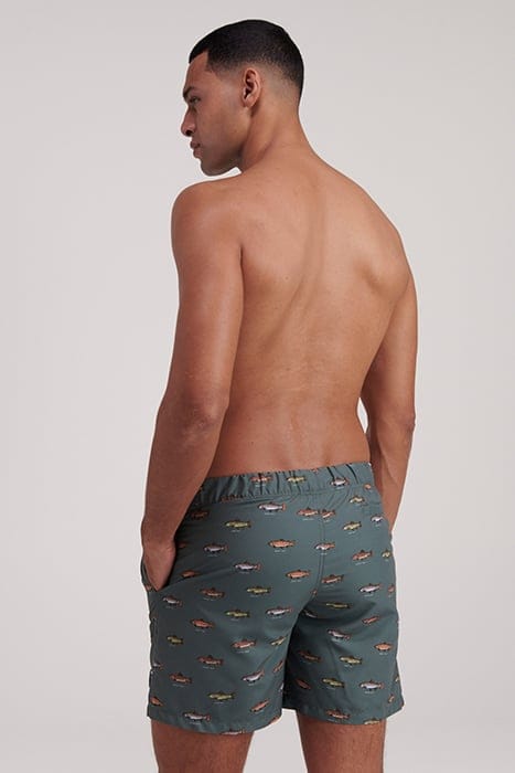 MEN SWIM SHORT GO FISH MICRO PEACH CILANTRO GREEN 2