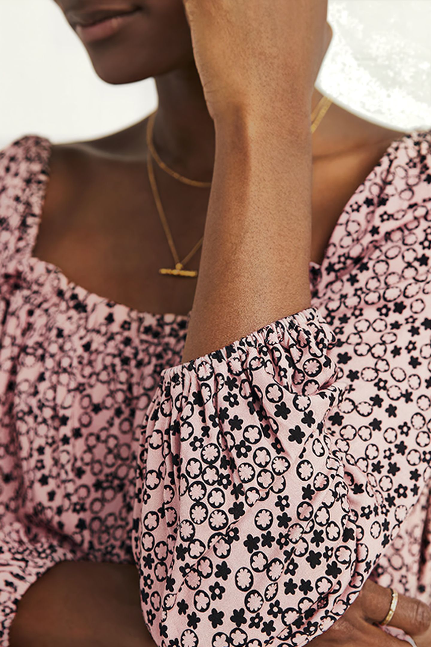 SQUARE NECK SWING JERSEY TOP PNK 4