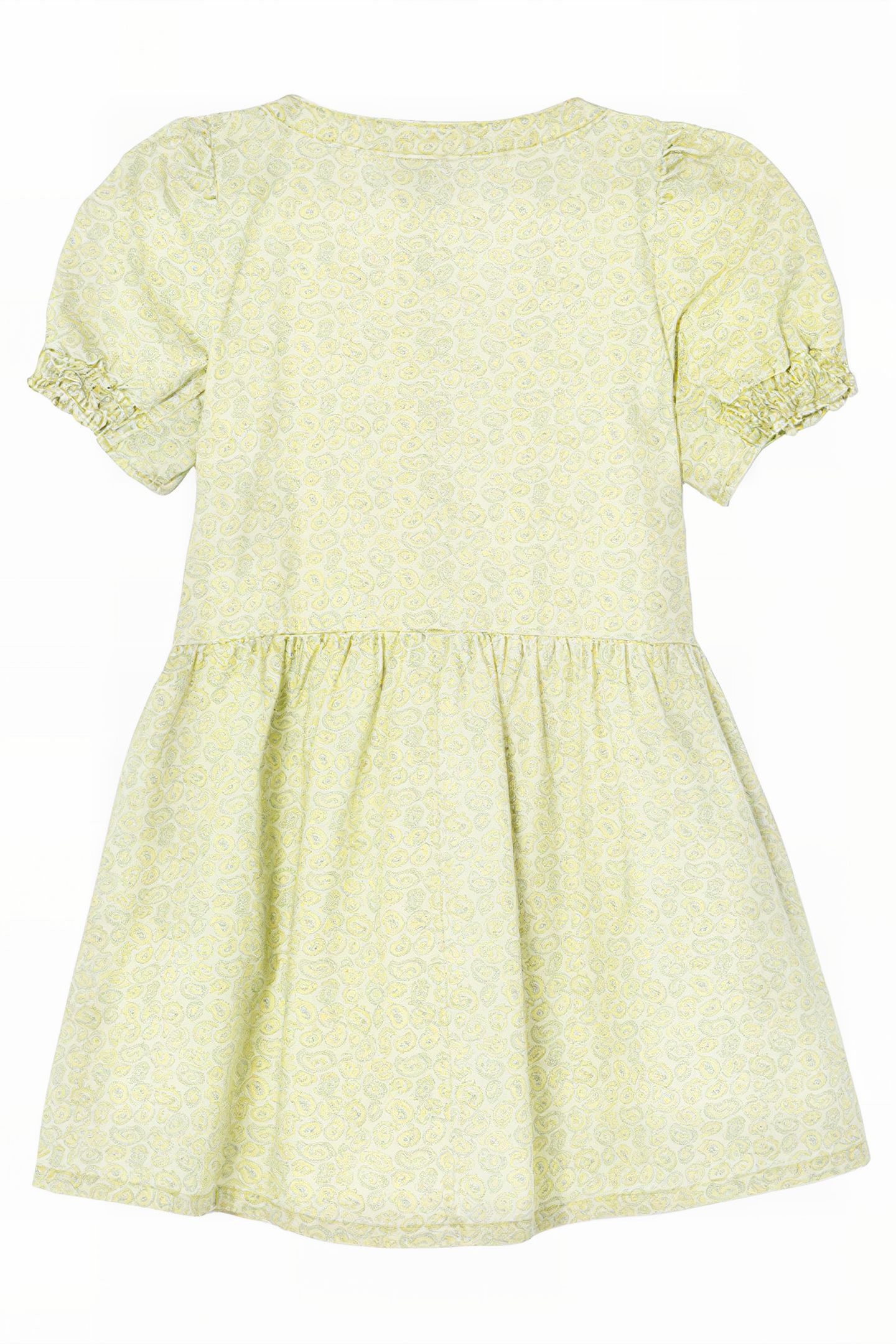 70S VNECK BABYDOLL DRESS CITRUS PAISLEY 2
