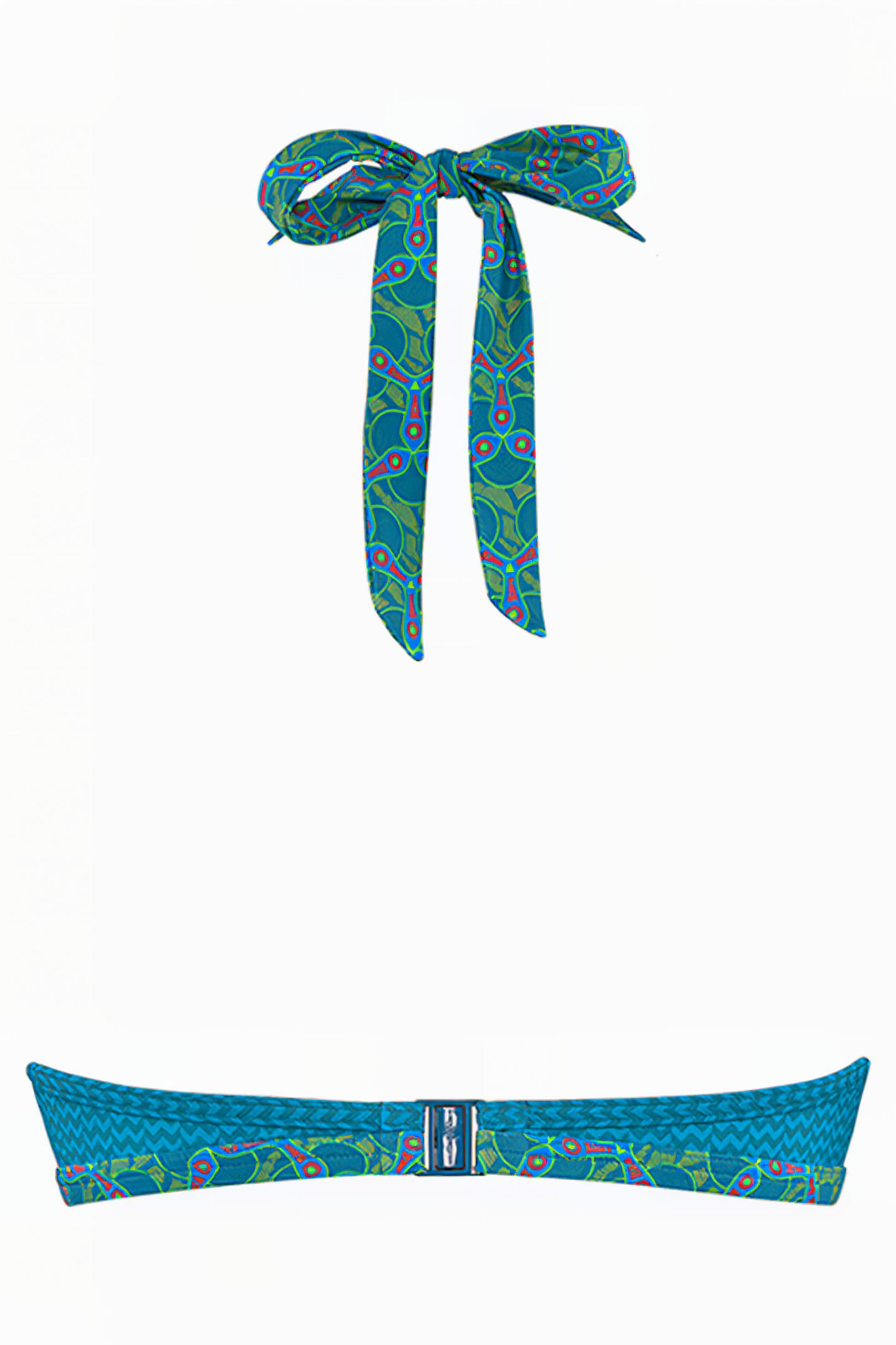 OCEANA LAGOON BLUE AND GREEN PUSH UP BIKINI TOP 4