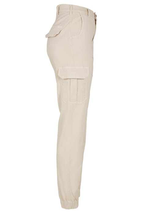 LADIES HIGH WAIST CARGO PANTS WHITESAND 7