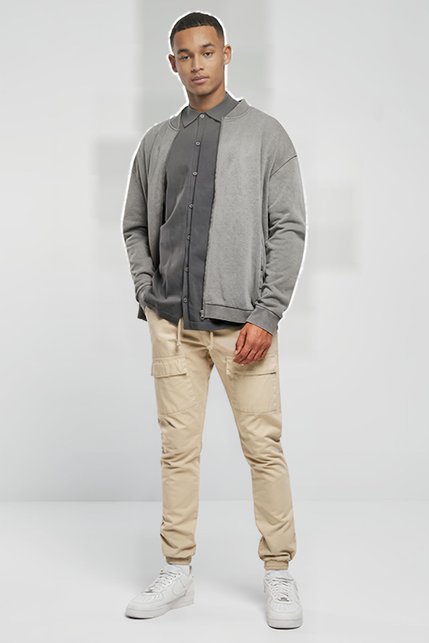 WASHED SWEAT BOMBER DARKSHADOW 4