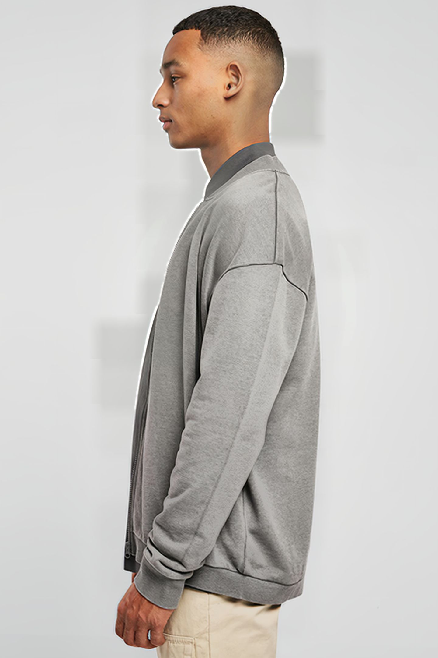 WASHED SWEAT BOMBER DARKSHADOW 5
