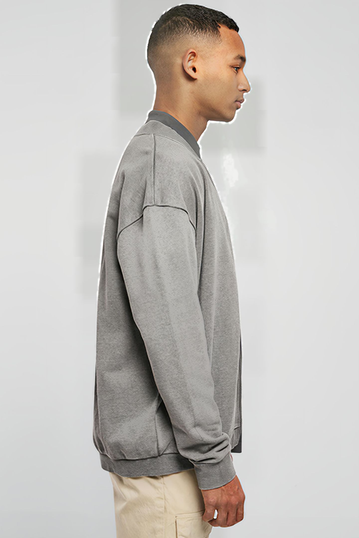 WASHED SWEAT BOMBER DARKSHADOW 6