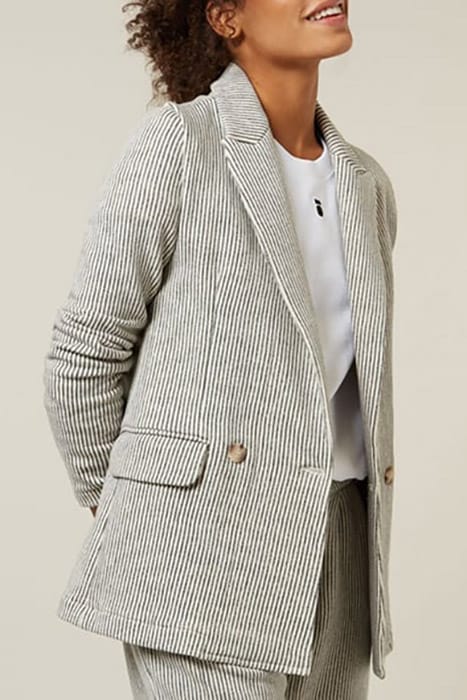 BLAZER DENIM STRIPE SOFT WHITE MELEE 1