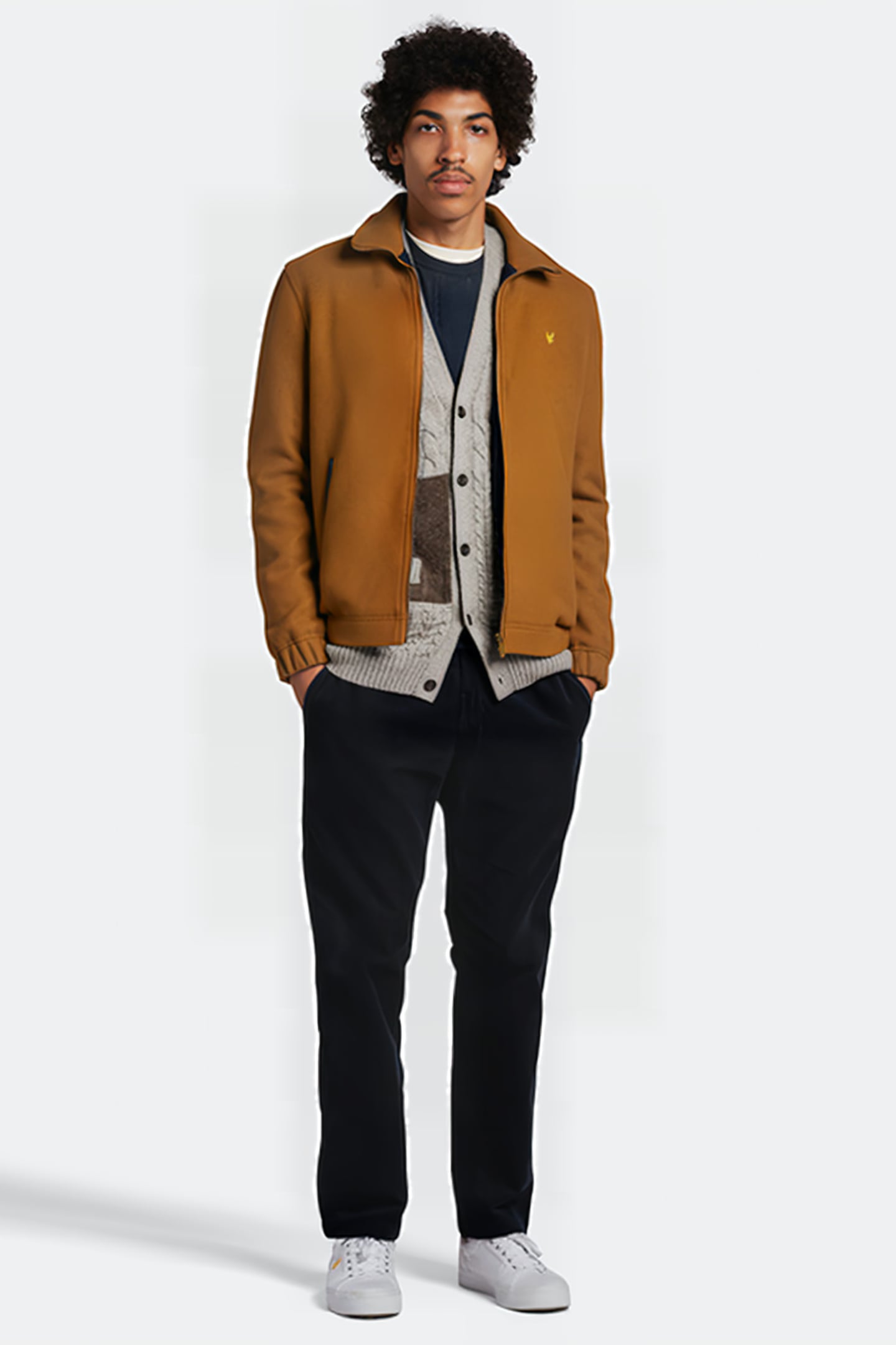 MELTON JACKET W738 HARNESS BROWN 3