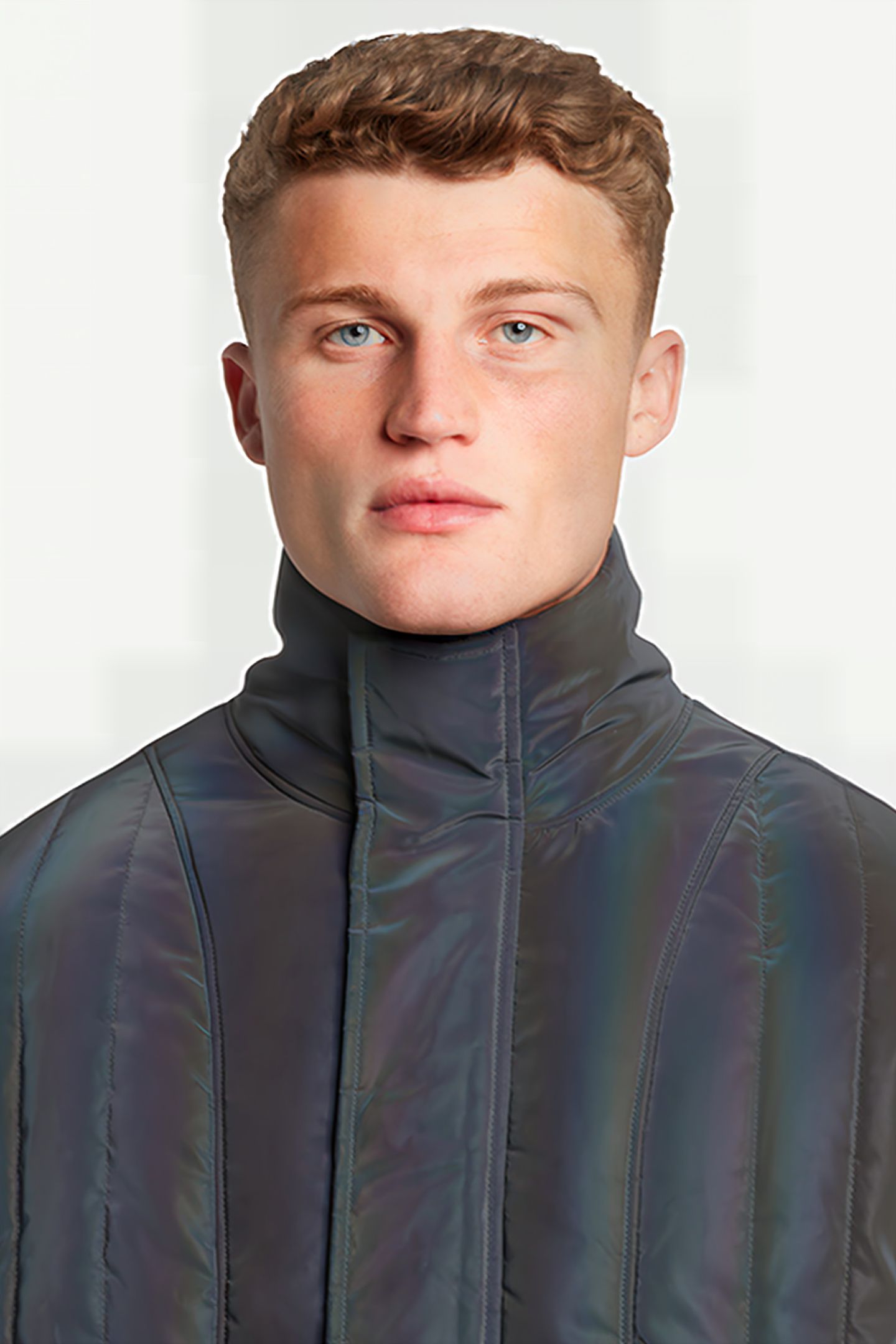 IRIDESCENT PADDED BOMBER Z865 JET BLACK 4