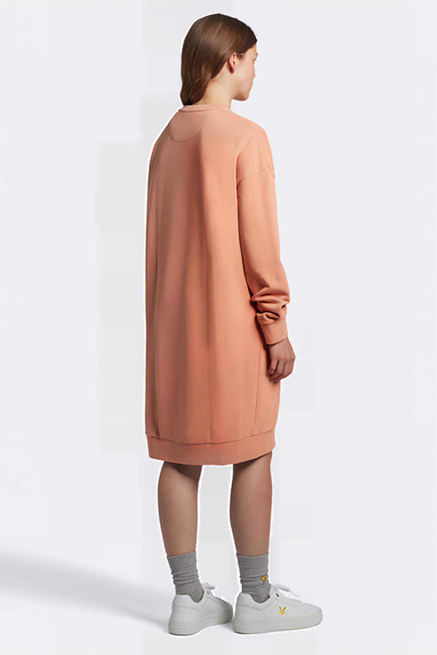 SWEATSHIRT DRESS W795 DUSTY PEACH 2