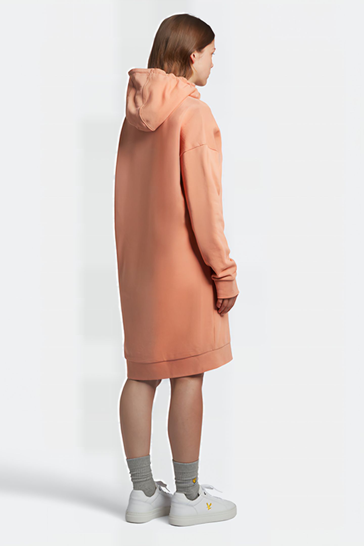 HOODIE DRESS W795 DUSTY PEACH 2
